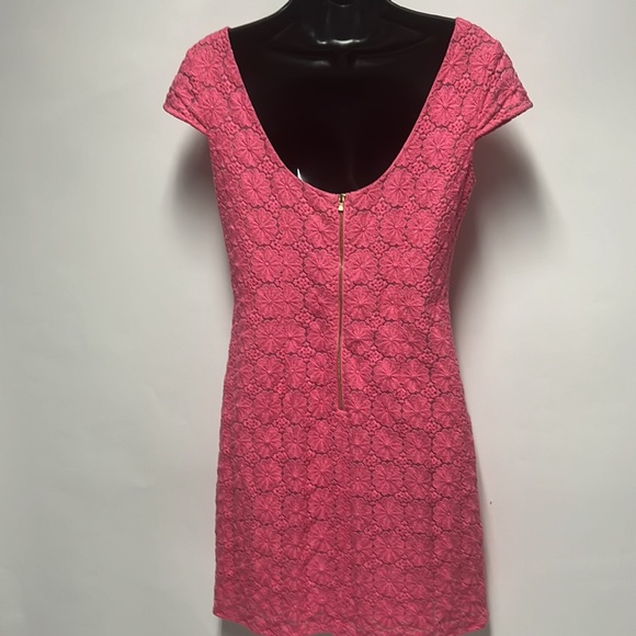 Lilly Pulitzer Pretty in Pink Floral Laced  Dress NWOT 4 - Picture 8 of 11